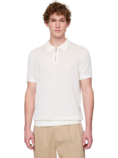 Gap Ανδρική Μπλούζα Polo Κοντομάνικη Λευκή 746231-001