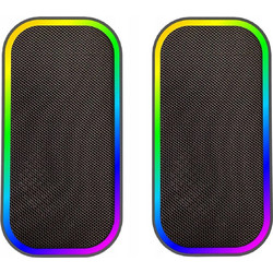 Speedlink Token Ηχεία Υπολογιστή 2.0 6W με Bluetooth & RGB Φωτισμό Μαύρα