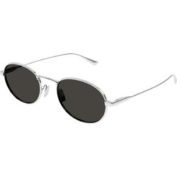 Saint Laurent SL799 002 Ανδρικά Γυαλιά Ηλίου Στρογγυλά Μεταλλικά Ασημί με Μαύρο Φακό