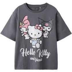 Name It Hello Kitty Παιδικό T-Shirt Κοντομάνικο Ανθρακί 13250503