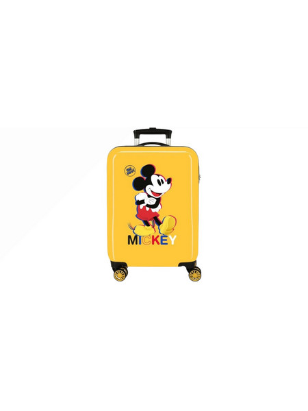 Joumma Mickey 3D Παιδική Βαλίτσα Καμπίνας 55x38x20cm με 4 Ρόδες Κίτρινη