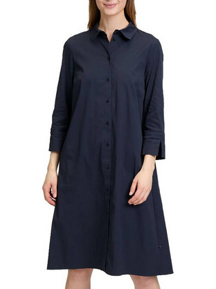Vera Mont Midi Καθημερινό Φόρεμα Σεμιζιέ Navy Μπλε 0355/4845-8541
