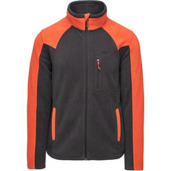 Hi-Tec Ανδρική Ζακέτα Fleece με Φερμουάρ Γκρι Πορτοκαλί 92800621-574