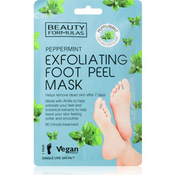 Beauty Formulas Peppermint Peeling Μάσκα Ποδιών