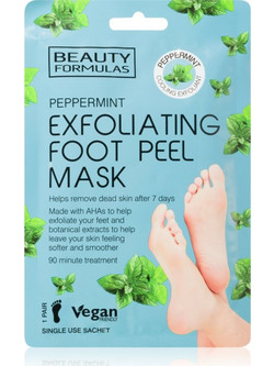 Beauty Formulas Peppermint Peeling Μάσκα Ποδιών