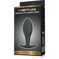 Pretty Love Anchor Πρωκτική Σφήνα Ασύρματη με Δόνηση 8.5cm Μαύρη BI-040038