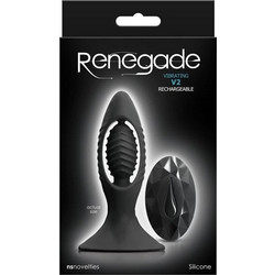 NS Novelties Renegade V2 Πρωκτική Σφήνα Ασύρματη με Δόνηση 11.2cm Μαύρη