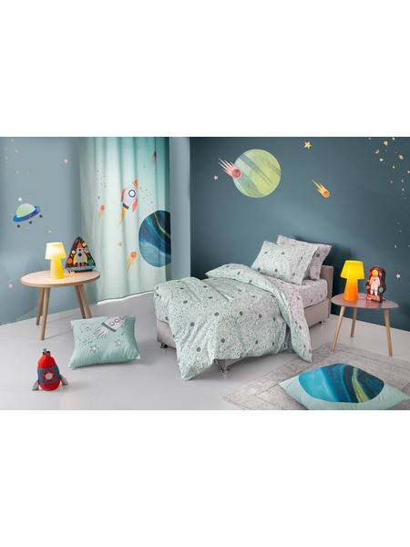 Guy Laroche Cosmic Σετ Παιδική Παπλωματοθήκη Μονή Βαμβακερή 165x225 Πράσινο Mint