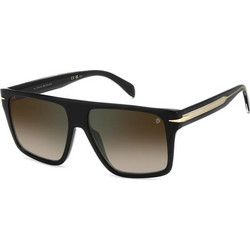 David Beckham DB7149/S 807/QY Γυναικεία Γυαλιά Ηλίου Oversized Κοκάλινα Μαύρα με Καφέ Φακό