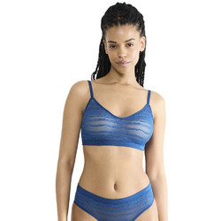 Sloggi Free Evolve Μπουστάκι Push Up χωρίς Μπανέλα Μπλε 10224701-7010