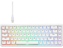 Ajazz AK680 Max Μηχανικό Gaming Πληκτρολόγιο 65% RGB White