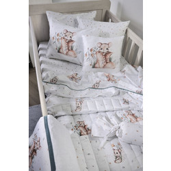 Down Town Home 856 Little Mouse Βρεφικό Πάπλωμα Κούνιας 145x95cm Λευκό Μπλε