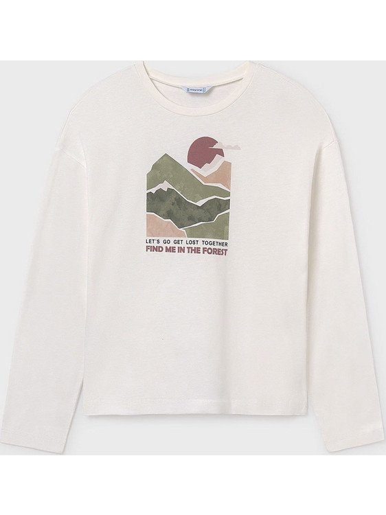 Mayoral Παιδικό T-Shirt Μακρυμάνικο Μπεζ 15-07024-022