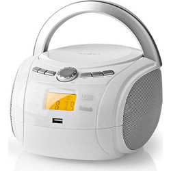 Nedis SPBB100 Φορητό Ράδιο CD Player με Bluetooth Άσπρο