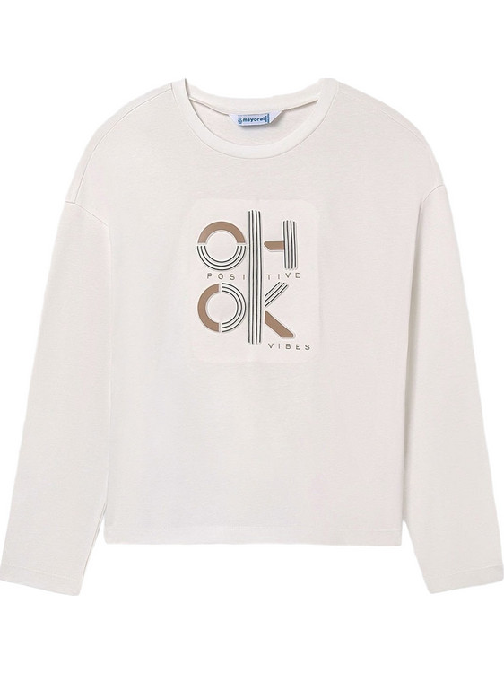 Mayoral Παιδικό T-Shirt Μακρυμάνικο Μπεζ 15-07028-014