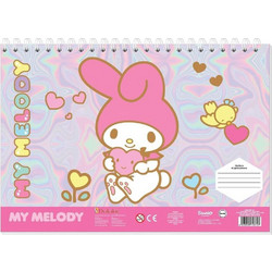 Hello Kitty My Melody with Heart Μπλοκ Ζωγραφικής A4 40 Φύλλων με Αυτοκόλλητα 490141