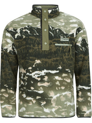 Columbia Helvetia TM II Printed Half Snap Fleece Ανδρικό Αθλητικό Φούτερ Χακί 2098461-349
