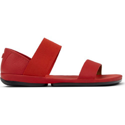 Camper Right Nina Γυναικεία Σανδάλια Suede Ανατομικά Κόκκινα 21735-089