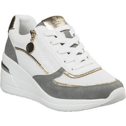 Envie Shoes Γυναικεία Sneakers Flatforms Λευκά Ανθρακί E15-21528