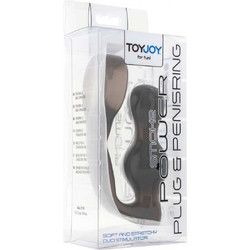 ToyJoy Power Plug & Penisring Πρωκτική Σφήνα 9cm Καφέ