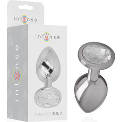 Intense Metal Small Πρωκτική Σφήνα Diamond Plug 7cm Ασημί D-234374