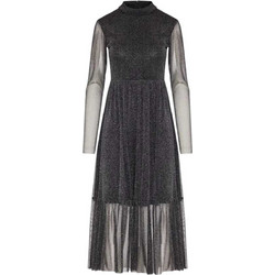 Funky Buddha Midi Φόρεμα για Γάμο / Βάπτιση Ασημί FBL012-118-13