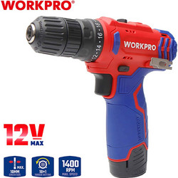 WORKPRO WP460203 Δραπανοκατσάβιδο Μπαταρίας 12V 2x2Ah
