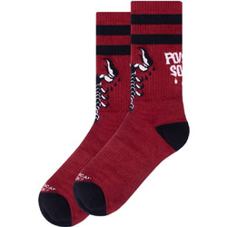 American Socks Poison Soul Ανδρικές Κάλτσες Ψηλές με Σχέδια Μπορντό AS451