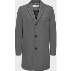 Only & Sons Ανδρικό Παλτό Μακρύ Υφασμάτινο Γκρι 22036067