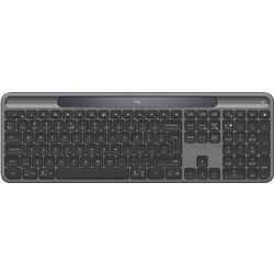 Logitech Signature Slim Solar+ Grey Black Ασύρματο Πληκτρολόγιο