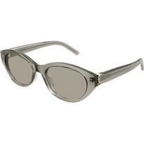 Saint Laurent SLM148 004 Γυναικεία Γυαλιά Ηλίου Οβάλ Κοκάλινα Γκρι με Γκρι Φακό