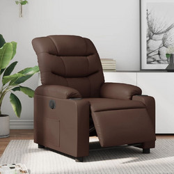 vidaXL Πολυθρόνα Relax Ανακλινόμενη Δερματίνη Καφέ 3206587