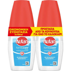SC Johnson Autan Family Care Soft Εντομοαπωθητική Λοσιόν 2x100ml