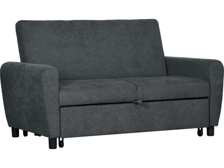HOMCOM Διθέσιος Καναπές Κρεβάτι Ανθρακί 148x87x88cm 83B-012V00GY