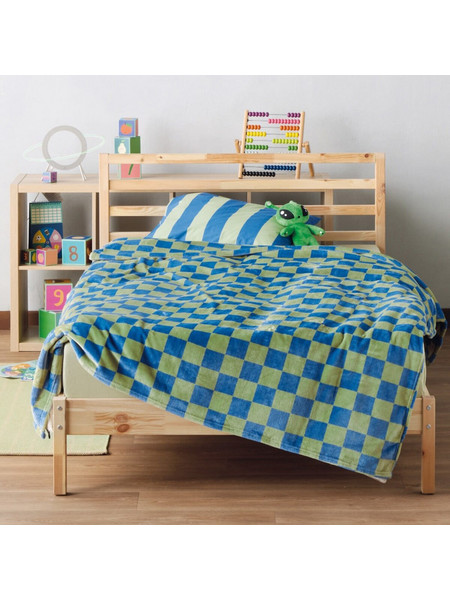 Kentia Παιδική Κουβέρτα Fleece Matty 160x220 Μπλε Πράσινη