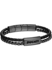 Ducati Drifter Ανδρικό Βραχιόλι Χειροπέδα από Δέρμα & Ατσάλι DTAGB0005104