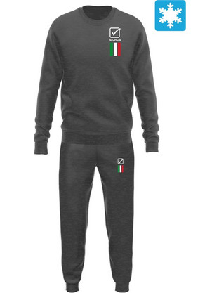 Givova Tuta Italia 100 Ανδρικό Σετ Φόρμας με Λάστιχο Ανθρακί LIM01-0044