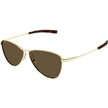 Saint Laurent SL831 005 Γυναικεία Γυαλιά Ηλίου Πολυγωνικά Μεταλλικά Χρυσά με Καφέ Φακό