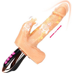 Kinksters Thrusting Heating Rabbit Vibrator Δονητής Rabbit 26cm Flesh