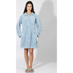 Harmony Γυναικεία Ρόμπα Χειμωνιάτικη Fleece Γαλάζια 409704