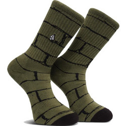 Volcom Bricker Μάλλινες Ανδρικές Κάλτσες Ψηλές με Σχέδια Χακί D6332404-WMS