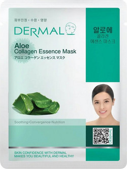 Dermal Aloe Collagen Sheet Μάσκα Προσώπου για Ενυδάτωση & Καταπράυνση με Κολλαγόνο & Αλόη 23gr