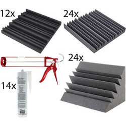 t.akustik Rehearsal Room L Basic Diffuser Set Grey