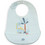Interbaby Dino Αδιάβροχη Σαλιάρα Σιλικόνης με Κουμπί & Τσέπη Γαλάζια