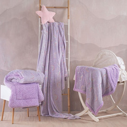 Rythmos Nelie Κουβέρτα Αγκαλιάς Fleece 80x110 Λιλά