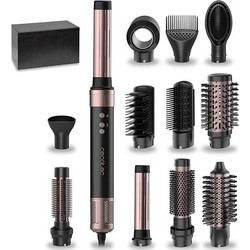 Cecotec Bamba CeramicCare 12in1 AirGlam Black Ηλεκτρική Βούρτσα Μαλλιών για Ίσιωμα & Μπούκλες με Αέρα 1400W