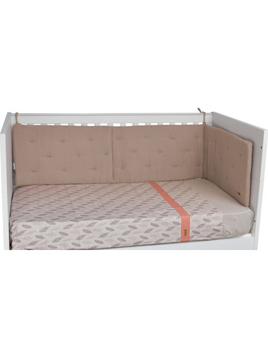 Bebe Stars Latte Πάντα Κούνιας Μπεζ Κοραλί 40x200cm