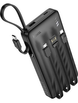 Hoco J146 Power Bank 10000mAh με Θύρα USB-A & Θύρα USB-C Black