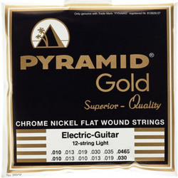 Pyramid Gold Σετ 12 Χορδές Ηλεκτρικής Κιθάρας Chrome 10-46.5" Light Tension