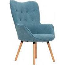 Avant Garde Μπερζέρα Βελούδινη Μπλε Stylish 1253-5036